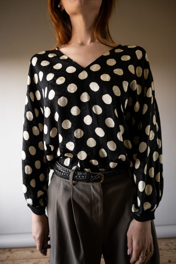 The dotted VELENTINO blouse in 100% silk - Size up to 40 - Image 3