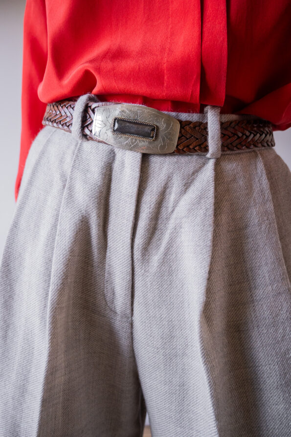 The big buckle leather belt - One size - Image 3