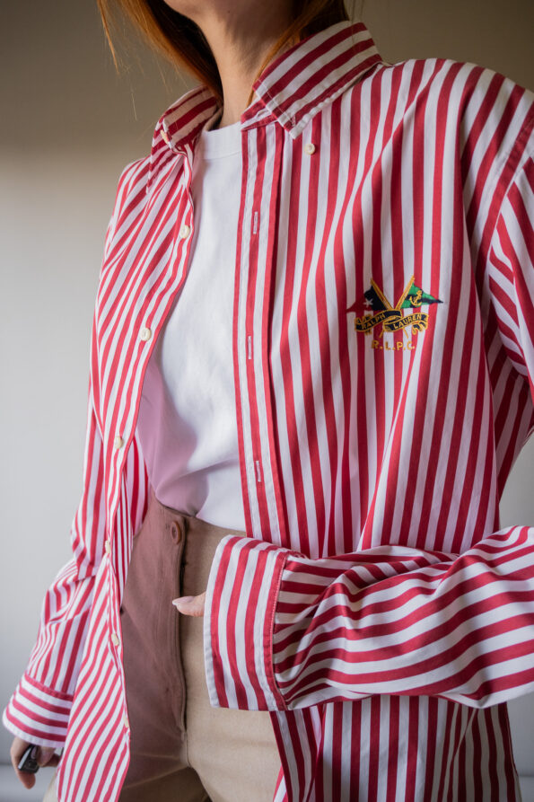 The red striped Ralph Lauren shirt - Size up to 40 - Image 7