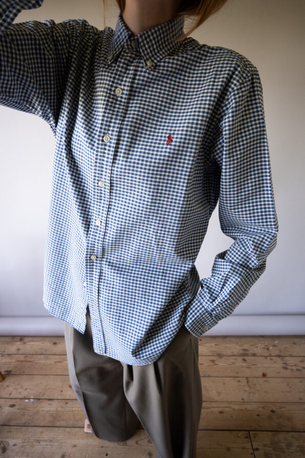 The checkered blue RALPH LAUREN shirt - Size up to 38