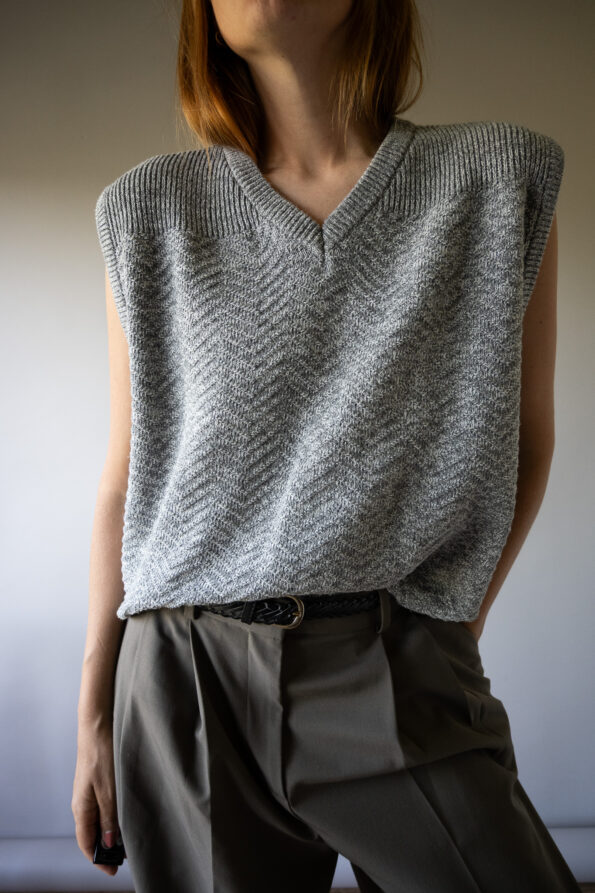 The grey melange cotton Spencer - Size up to L