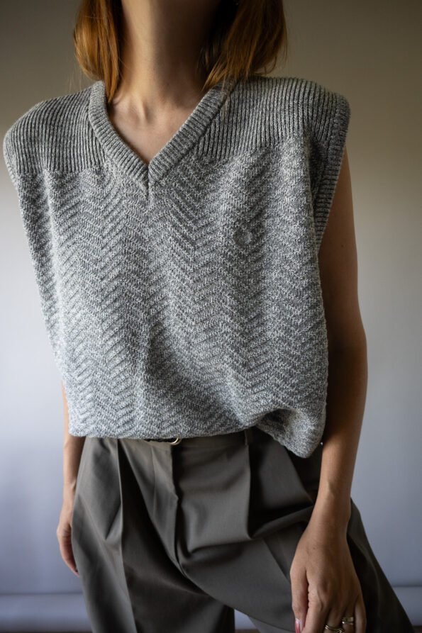 The grey melange cotton Spencer - Size up to L - Image 2