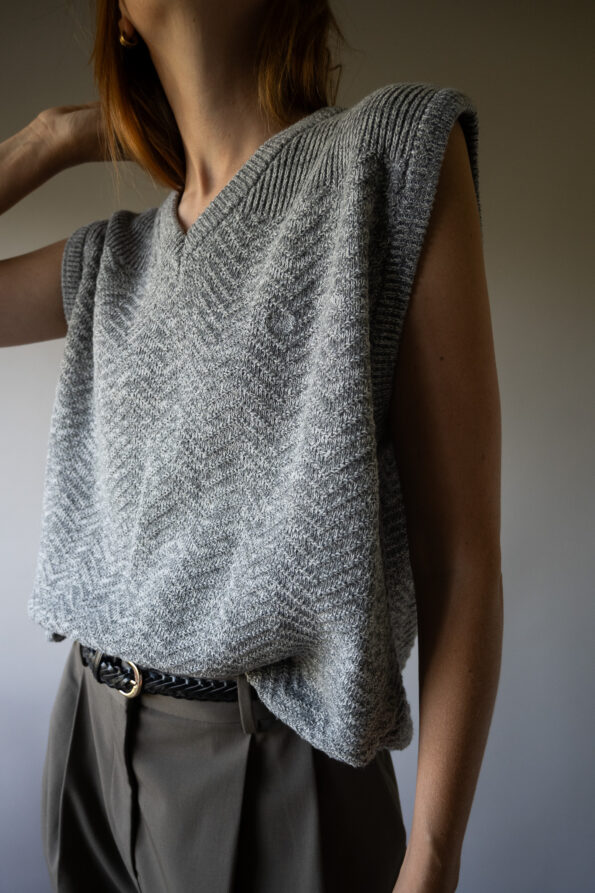 The grey melange cotton Spencer - Size up to L - Image 3
