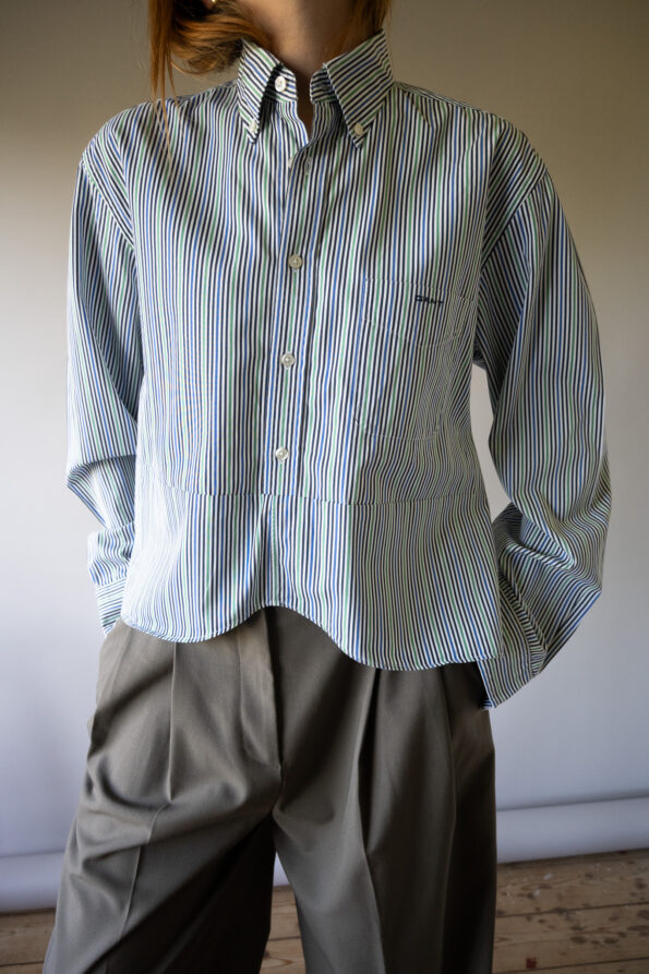 &II upcycled: The multi clr stripe wave shirt - Size up to 40
