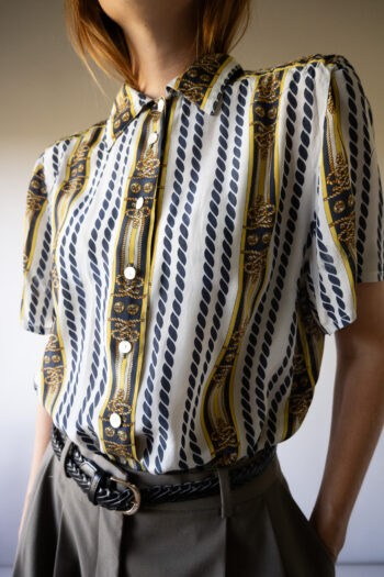 The 100% silk nautic shirt - Size up to 38
