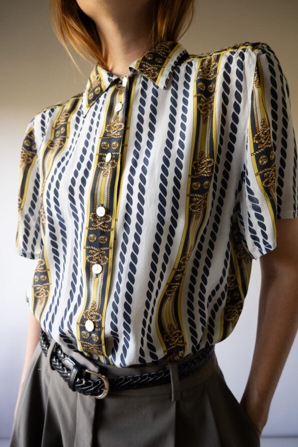 The 100% silk nautic shirt - Size up to 38