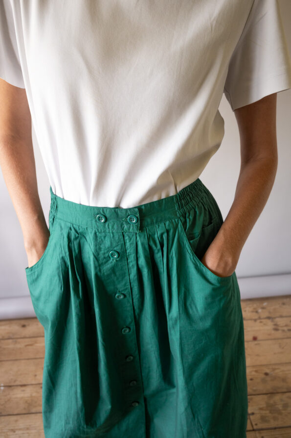 The 100% cotton green skirt - Size up to L - Image 5