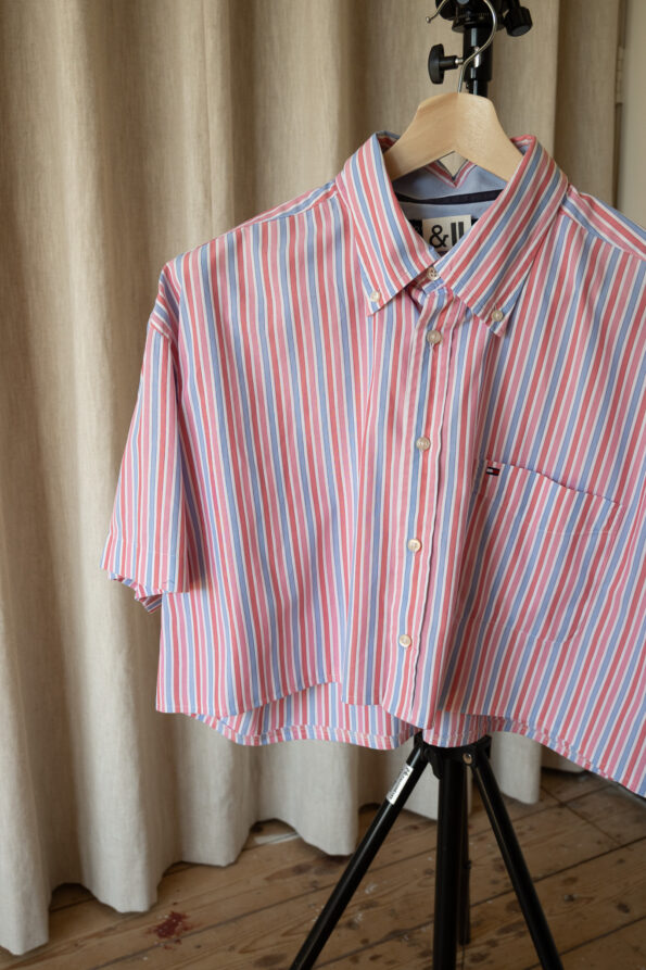 &II upcycled: The cropped pink striped shirt - Size up to L - Image 2