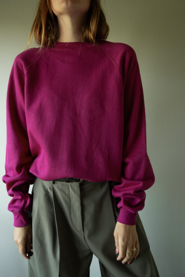 The magenta colored vintage sweatshirt - Size up to 40