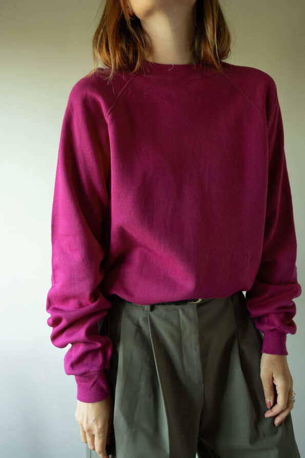 The magenta colored vintage sweatshirt - Size up to 40 - Image 3