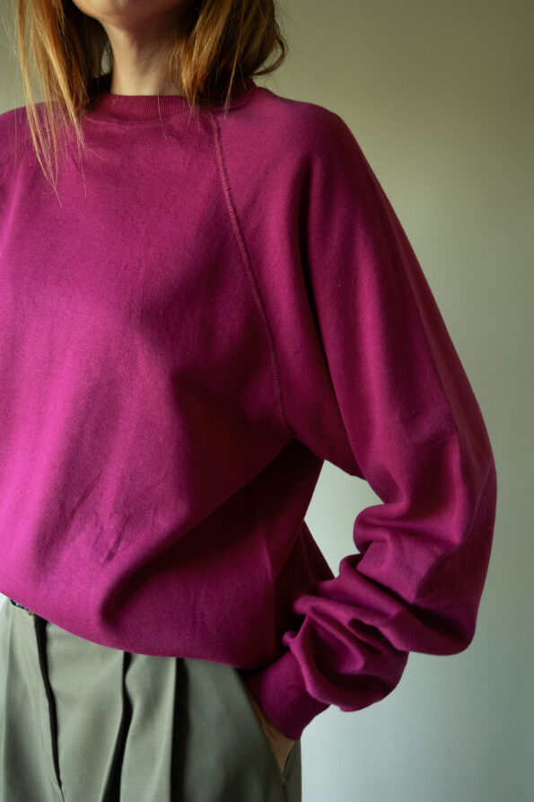The magenta colored vintage sweatshirt - Size up to 40 - Image 4