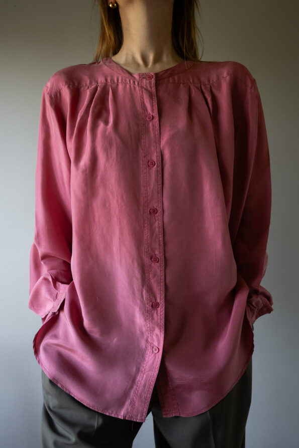The 100% silk pink shirt - Size up to 42 - Image 3