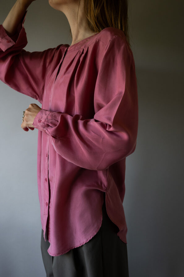 The 100% silk pink shirt - Size up to 42 - Image 4