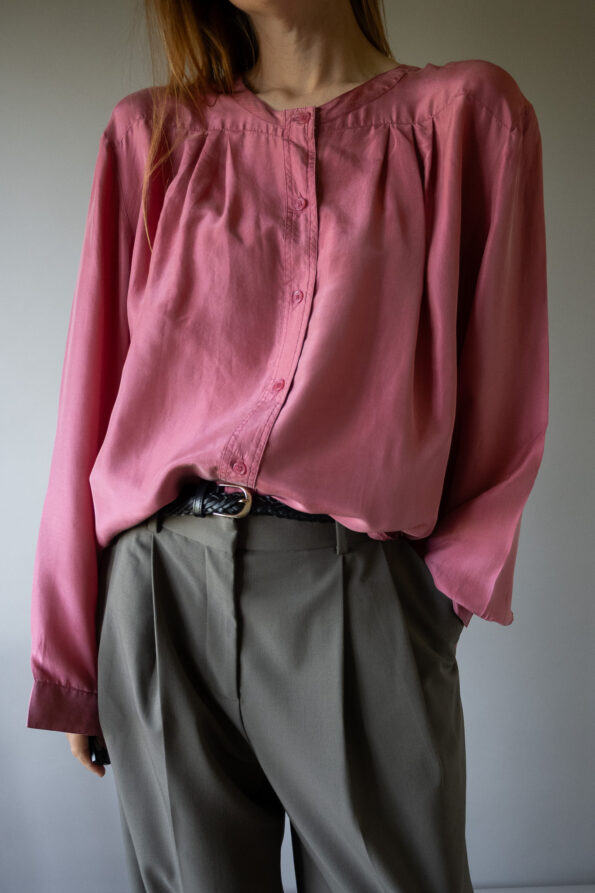 The 100% silk pink shirt - Size up to 42 - Image 5