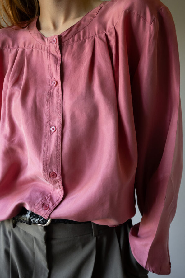 The 100% silk pink shirt - Size up to 42 - Image 2