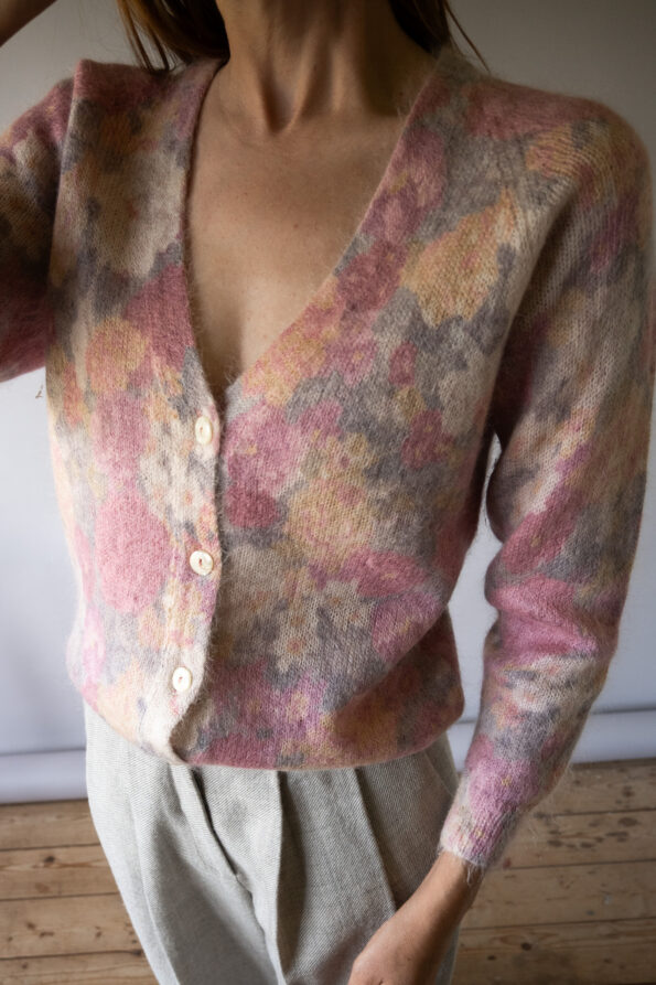 The allover printed wool cardigan - Size up to M - Image 2