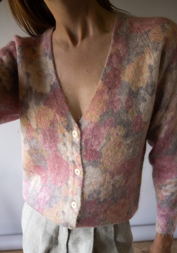 The allover printed wool cardigan - Size up to M - Image 3