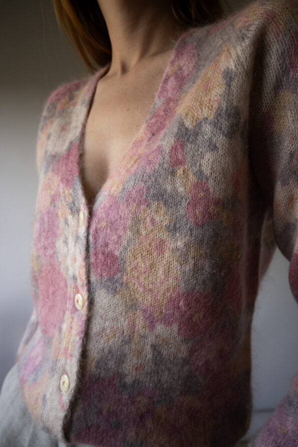 The allover printed wool cardigan - Size up to M - Image 5