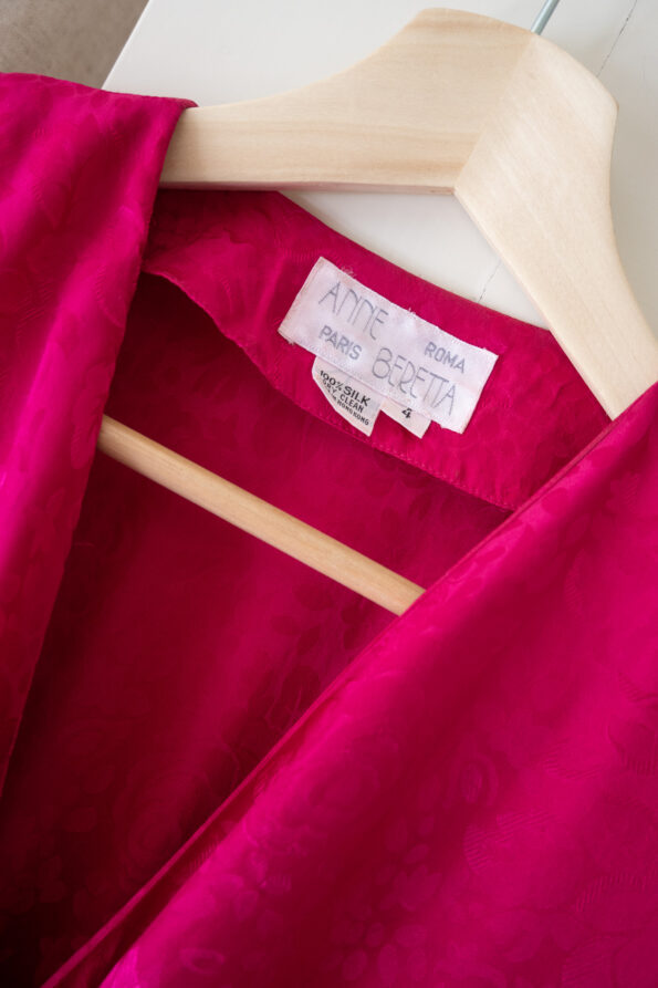 The 100% silk pink jacquard dress - Size up to 36 - Image 11