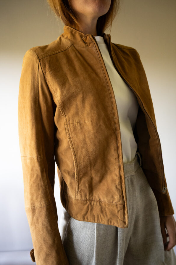 The minimalistic suede zip jacket - Size up to S - Image 3