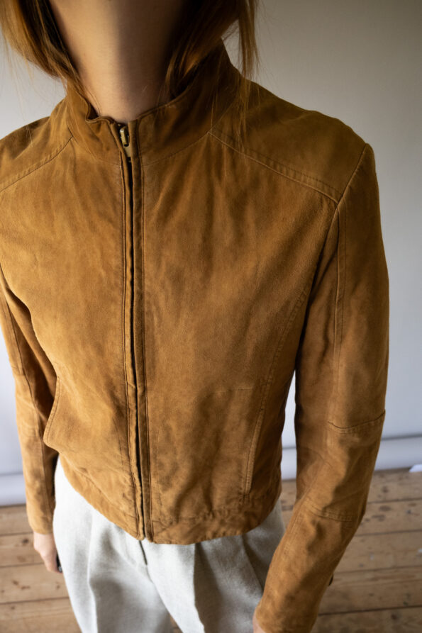 The minimalistic suede zip jacket - Size up to S - Image 2