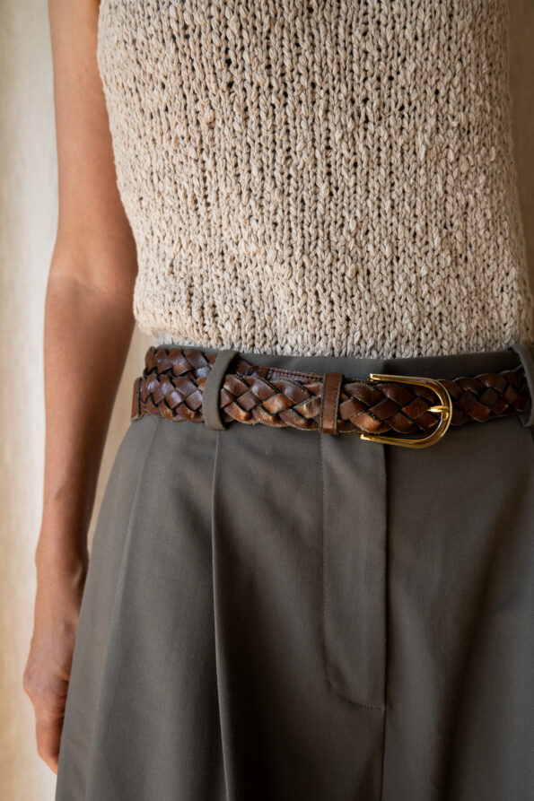 The brown braided belt - Image 3