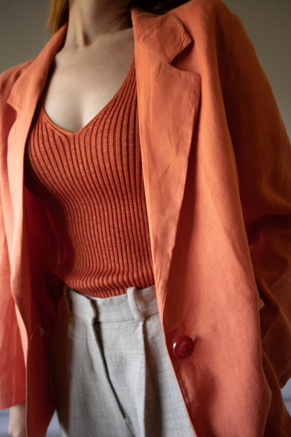 The rib knitted V top by MARELLA - Size up to 36 - Image 6