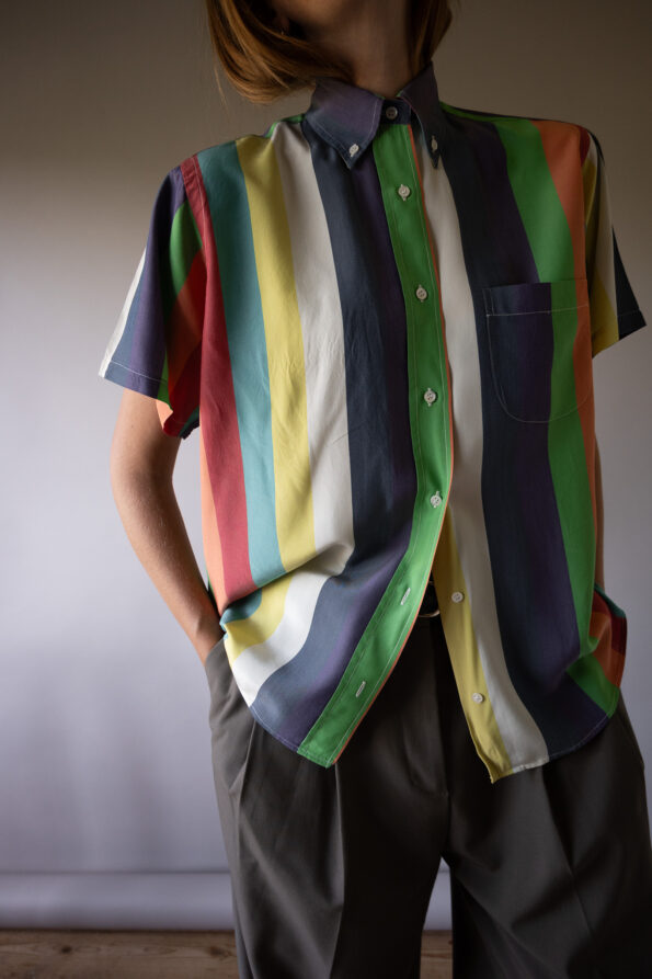 The rainbow 100% silk shirt - Size up to M