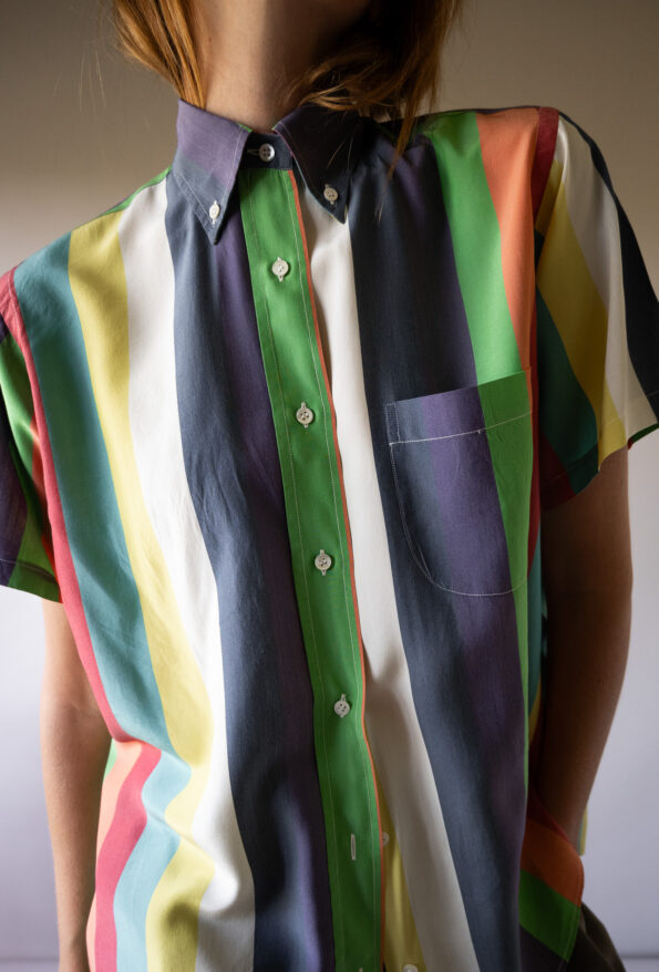 The rainbow 100% silk shirt - Size up to M - Image 5