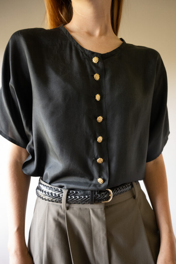 The Sun button 100% silk top - Size up to 40 - Image 3