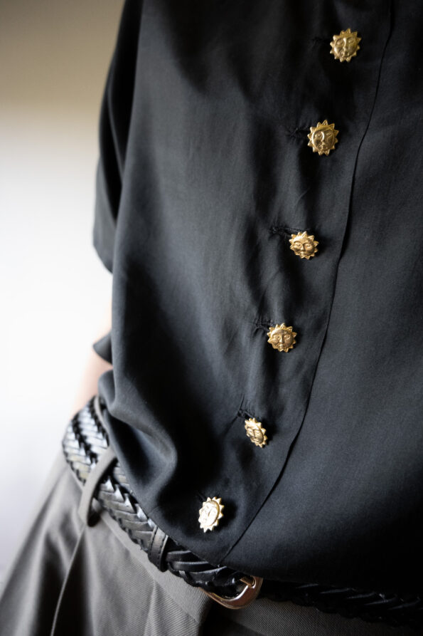 The Sun button 100% silk top - Size up to 40 - Image 2