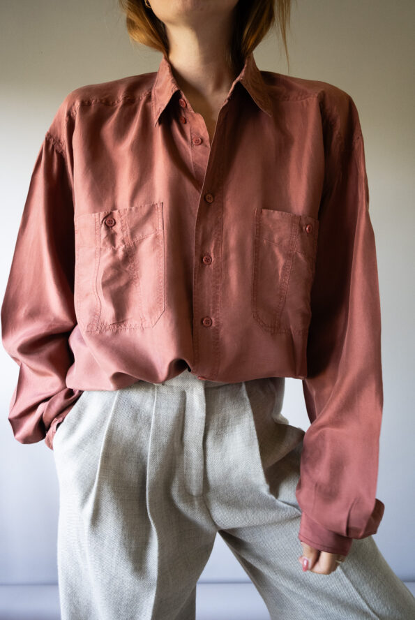 The perfect brick 100% silk long sleeve blouse - Size up to 42 - Image 5