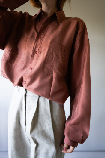 The perfect brick 100% silk long sleeve blouse - Size up to 42