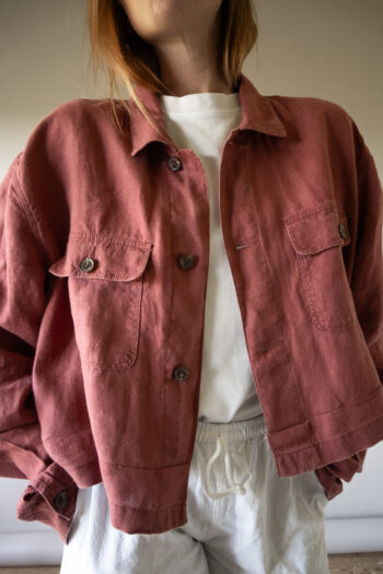 &II upcycled: The 100% linen boxy jacket - Size up to L