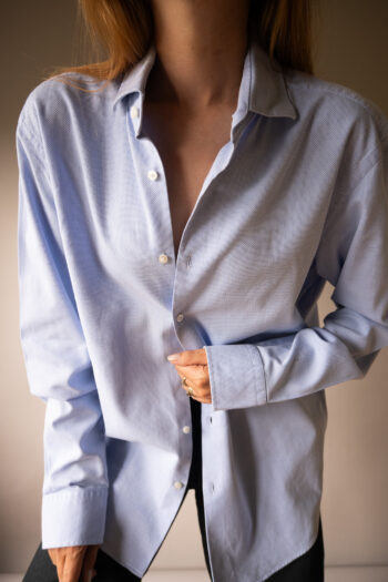 The light blue cotton shirt by HUGO BOSS - Size up to 40