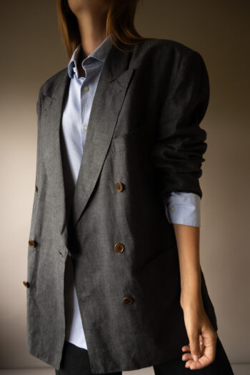 The 100% linen double breasted blazer - Size up to L
