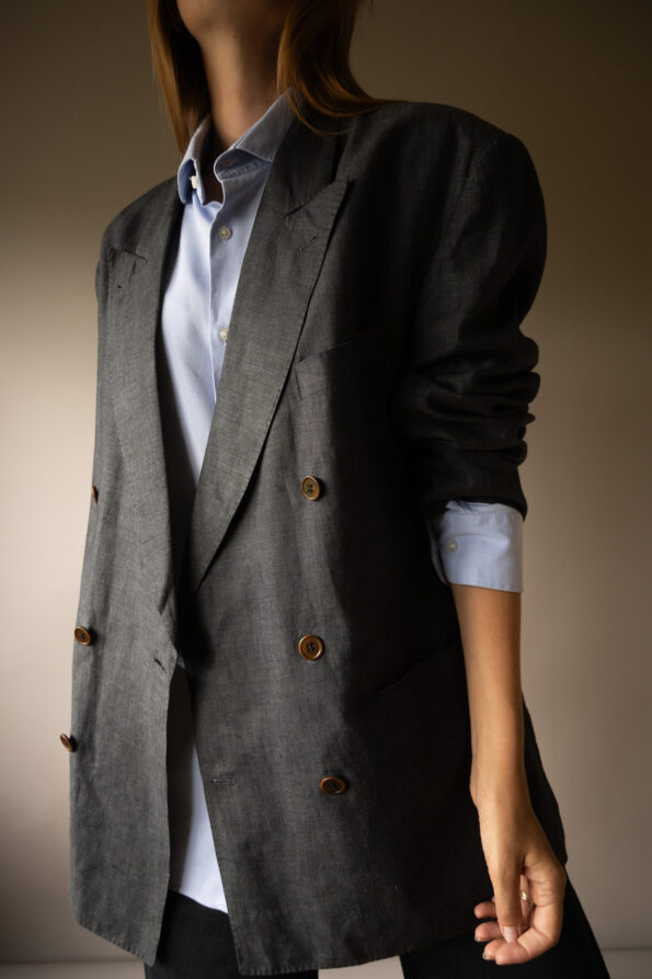 The 100% linen double breasted blazer - Size up to L