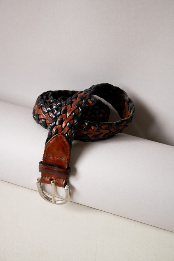 The braided leather belt