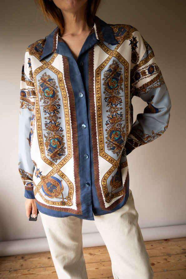 The mirror printed shirt in 100% silk - Size up to M - Image 3