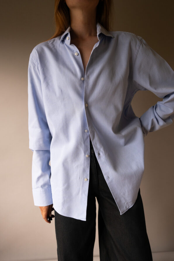 The light blue cotton shirt by HUGO BOSS - Size up to 40 - Image 5
