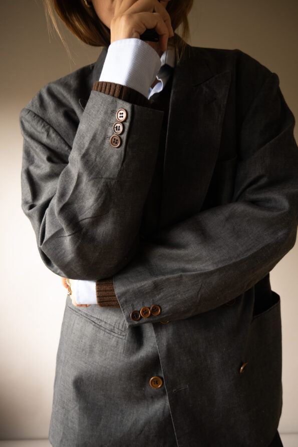 The 100% linen double breasted blazer - Size up to L - Image 8