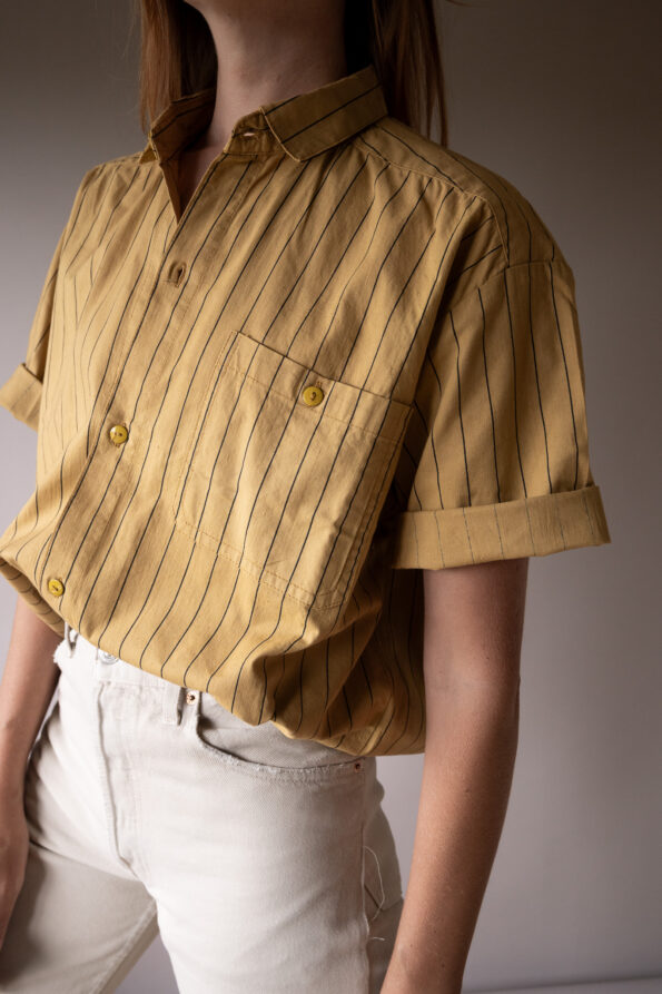 The ochre striped shirt - Size up to 42