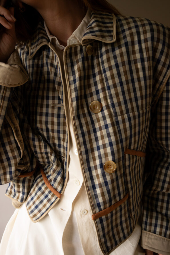 &II upcycled: The checkered reversible jacket - Size up to 40