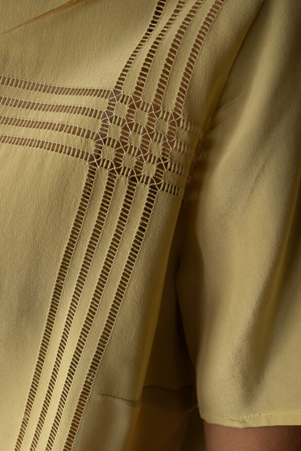 The 100% silk detailed yellow top - Size up to 38 - Image 2