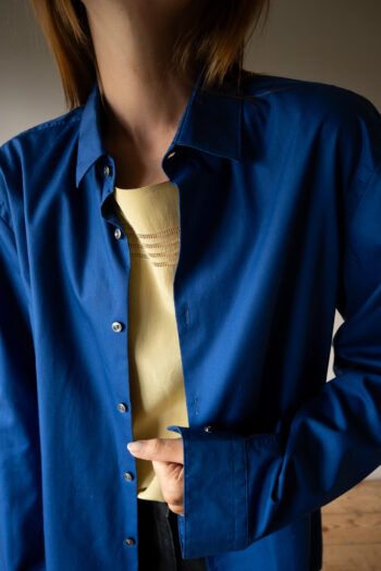The kobalt blue HUGO BOSS shirt in 100% cotton - Size up to M