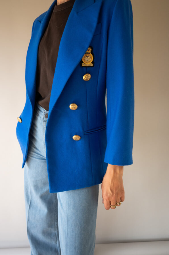 The kobalt blue wool sailor blazer - Size up to 36 - Image 3