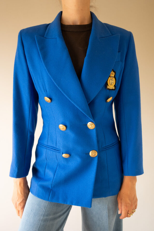 The kobalt blue wool sailor blazer - Size up to 36 - Image 5