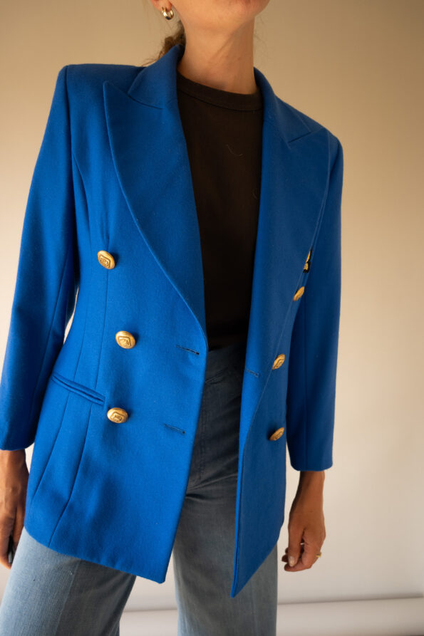 The kobalt blue wool sailor blazer - Size up to 36 - Image 2