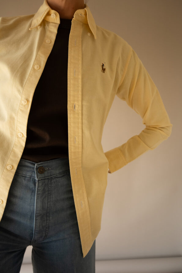The butter yellow Ralph Lauren shirt - Size up to XS - Image 3