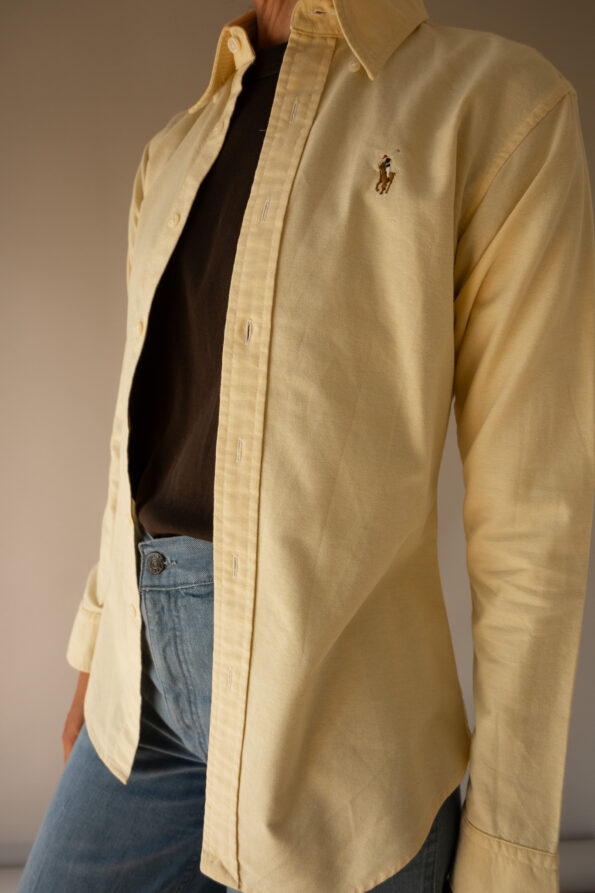 The butter yellow Ralph Lauren shirt - Size up to XS - Image 5